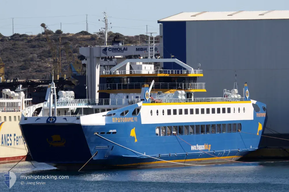 protoporos vi (Passenger/Ro-Ro Cargo Ship) - IMO 9657222, MMSI 210263000, Call Sign 5BVV5 under the flag of Cyprus