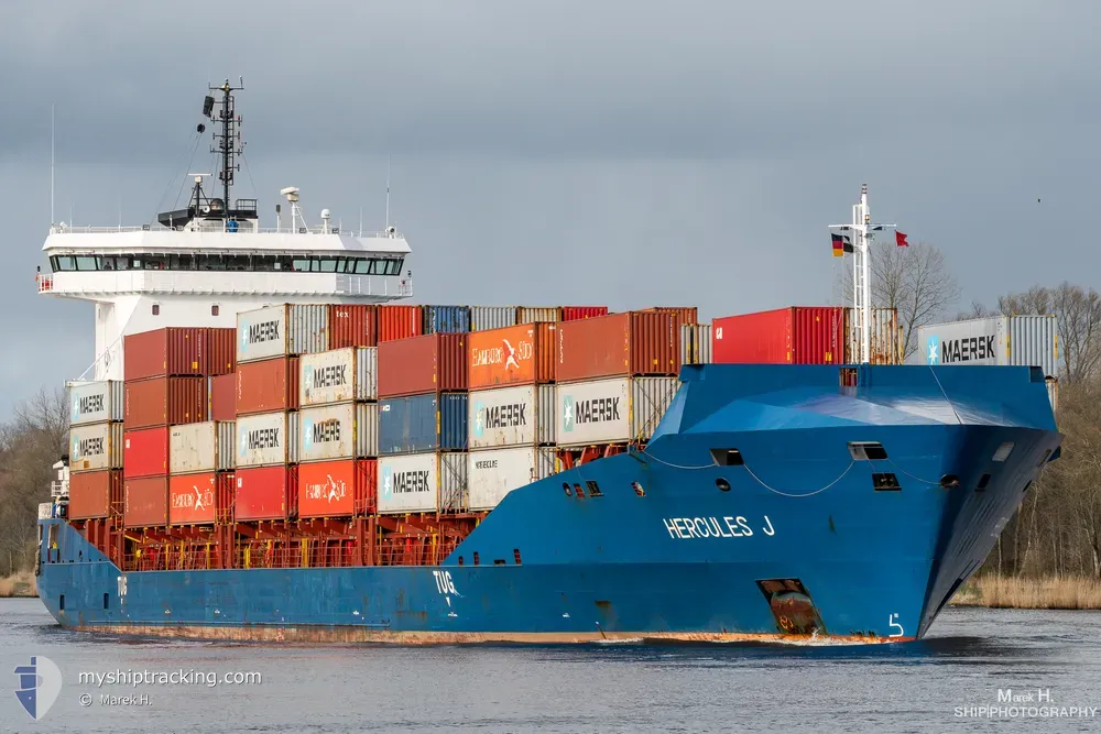 hercules j (Container Ship) - IMO 9430193, MMSI 212302000, Call Sign 5BDG4 under the flag of Cyprus