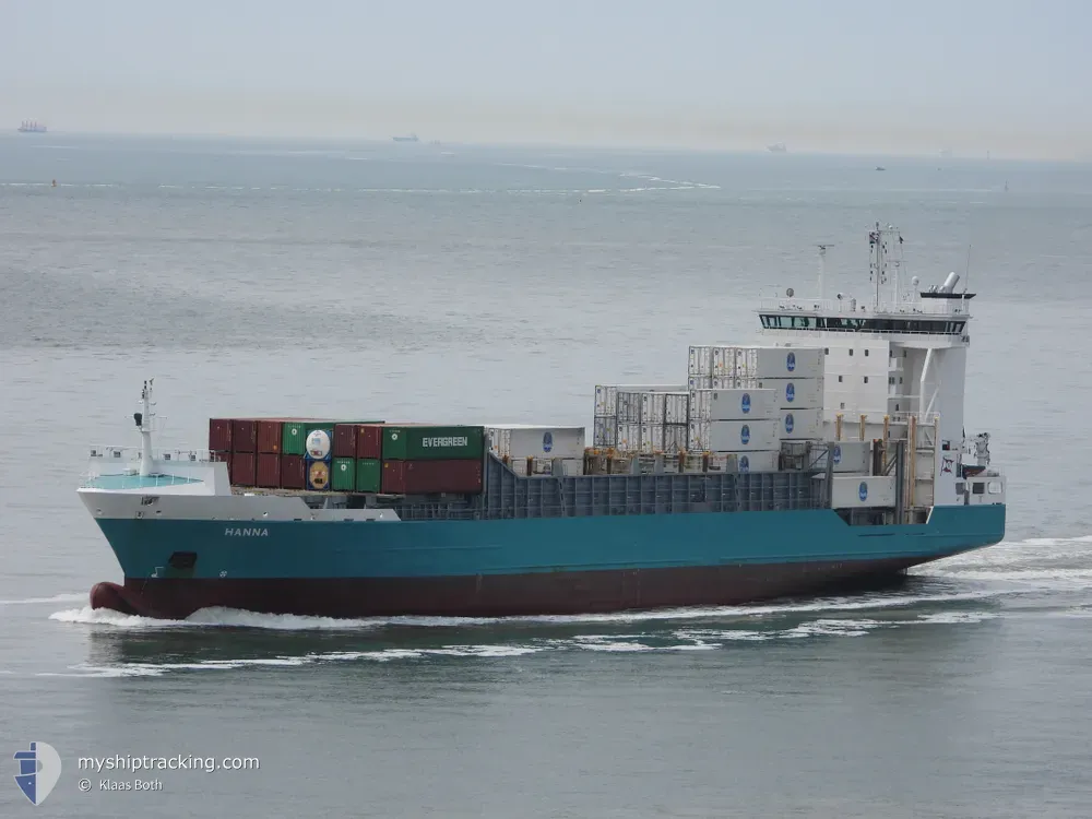 hanna (Container Ship) - IMO 9376048, MMSI 212636000, Call Sign 5BGV2 under the flag of Cyprus