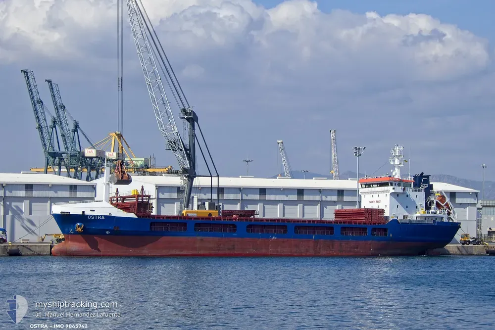 ostra (General Cargo Ship) - IMO 9045742, MMSI 215231000, Call Sign 9HA5022 under the flag of Malta