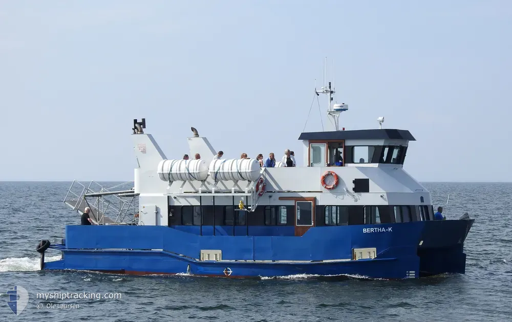 bertha k (Passenger ship) - IMO -, MMSI 219000962, Call Sign OU8055 under the flag of Denmark