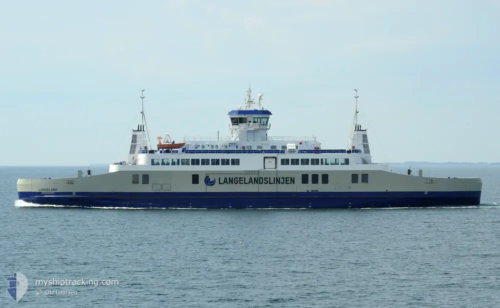 langeland (Passenger/Ro-Ro Cargo Ship) - IMO 9596428, MMSI 219016938, Call Sign OZCU under the flag of Denmark