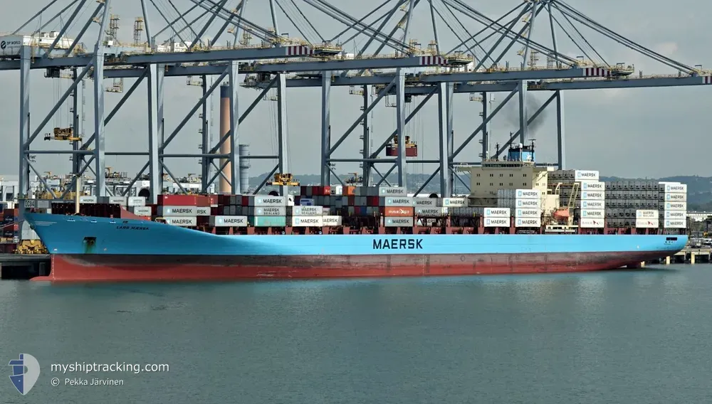 lars maersk (Container Ship) - IMO 9294379, MMSI 220291000, Call Sign OVSB2 under the flag of Denmark