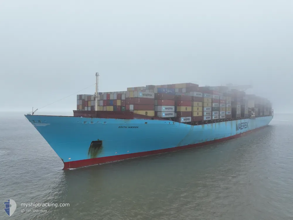 edith maersk (Container Ship) - IMO 9321548, MMSI 220501000, Call Sign OXOR2 under the flag of Denmark