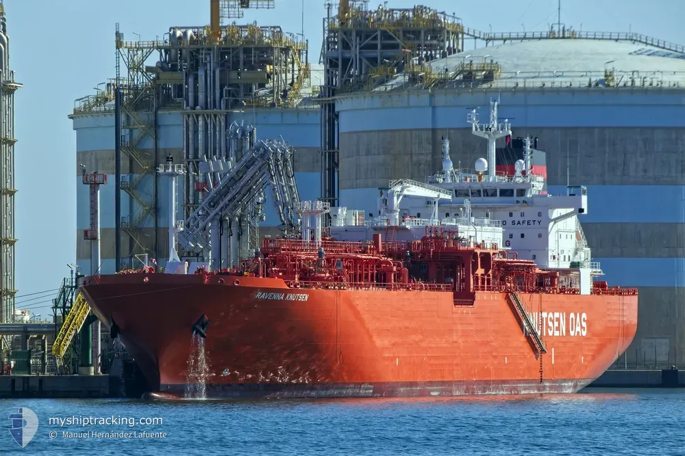 ravenna knutsen (LNG Tanker) - IMO 9874040, MMSI 224625000, Call Sign EAAJ under the flag of Spain