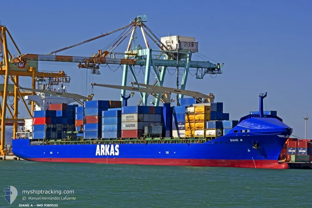 diane a (Container Ship) - IMO 9385532, MMSI 229142000, Call Sign 9HA5454 under the flag of Malta
