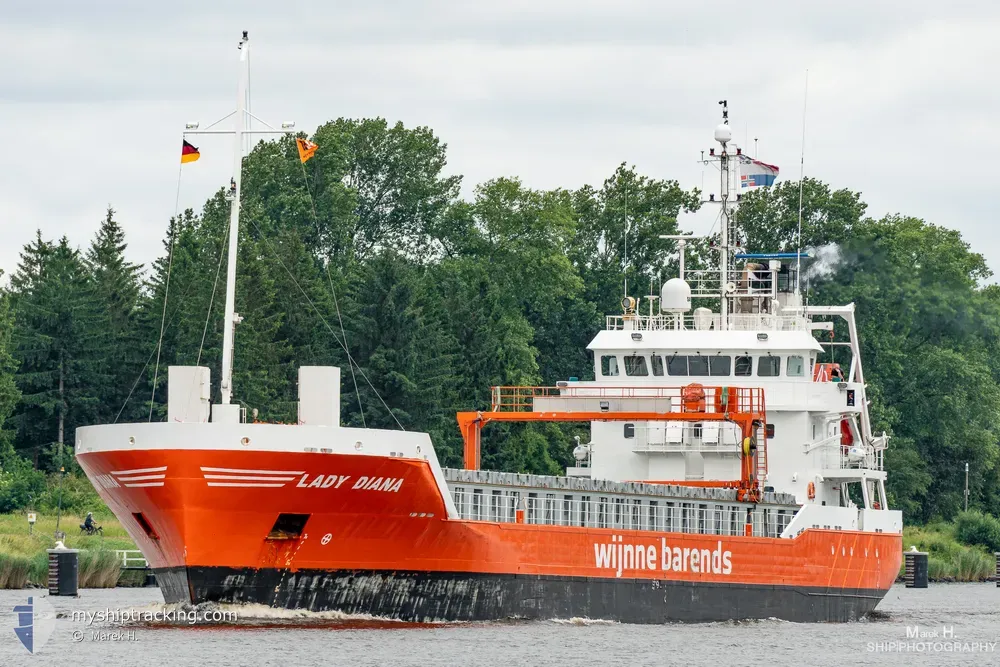 lady diana (General Cargo Ship) - IMO 9467196, MMSI 244780000, Call Sign PBSR under the flag of Netherlands