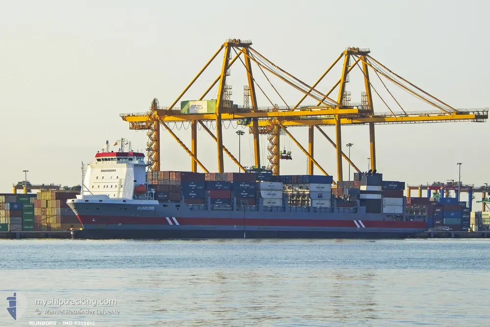 rijnborg (Container Ship) - IMO 9355812, MMSI 246530000, Call Sign PHFZ under the flag of Netherlands