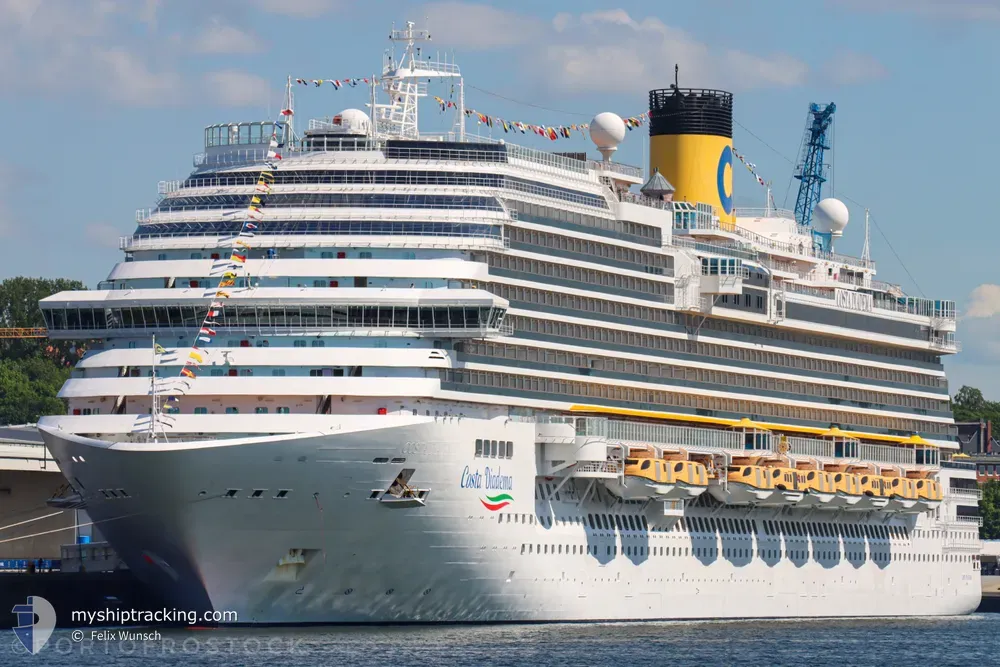 costa diadema (Passenger (Cruise) Ship) - IMO 9636888, MMSI 247353700, Call Sign IBCX under the flag of Italy
