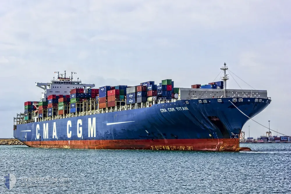 cma cgm titan (Container Ship) - IMO 9399222, MMSI 248052000, Call Sign 9HA2146 under the flag of Malta