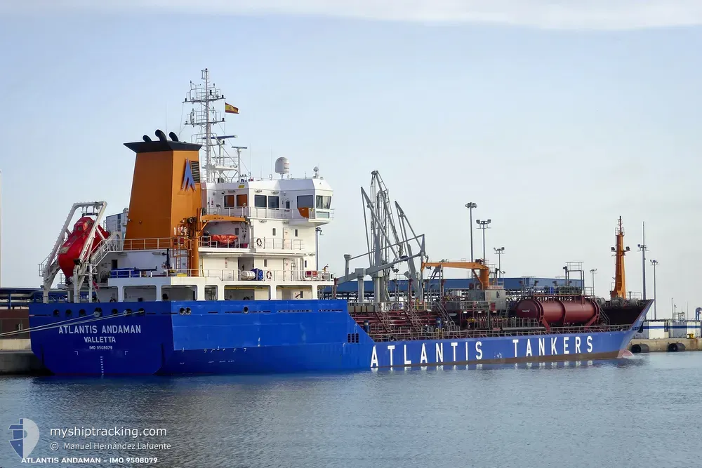 atlantis andaman (Chemical/Oil Products Tanker) - IMO 9508079, MMSI 249701000, Call Sign 9HYK9 under the flag of Malta