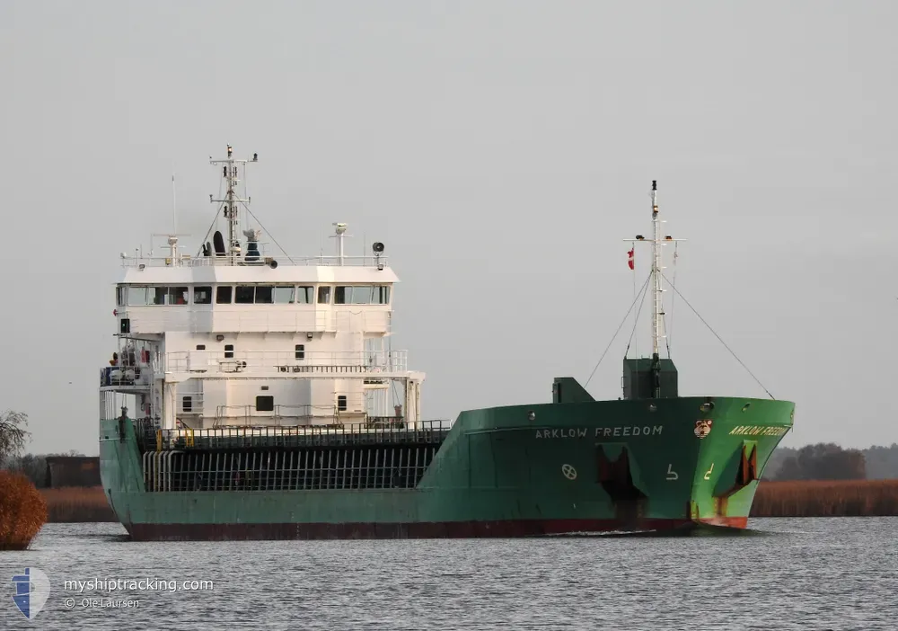 arklow freedom (General Cargo Ship) - IMO 9361756, MMSI 250001396, Call Sign EIEX9 under the flag of Ireland