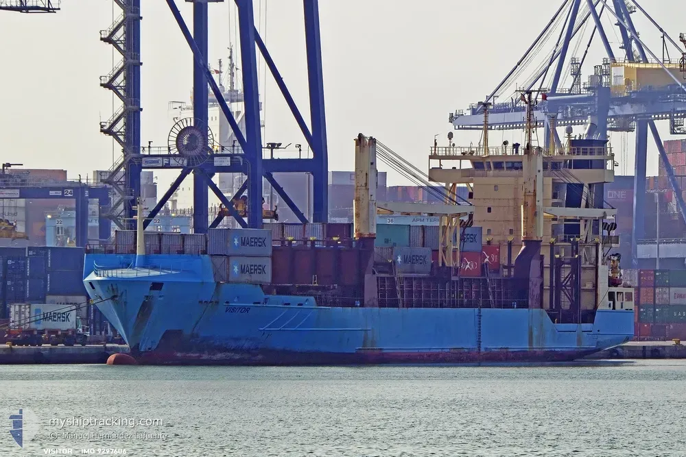 visitor (Container Ship) - IMO 9297606, MMSI 255805839, Call Sign CQBK under the flag of Madeira