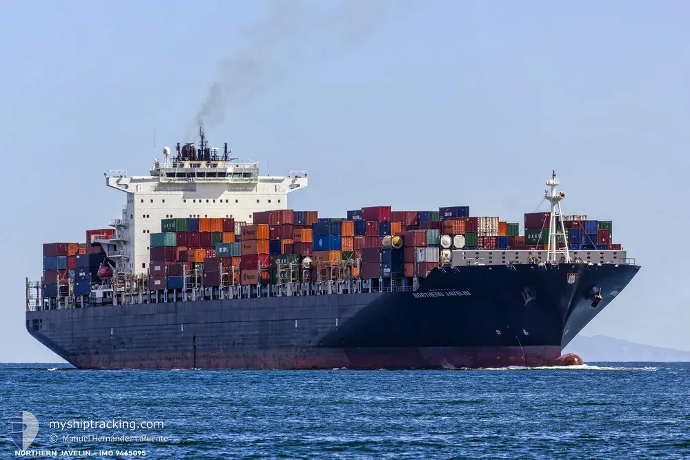northern javelin (Container Ship) - IMO 9465095, MMSI 255806169, Call Sign CQAG7 under the flag of Madeira