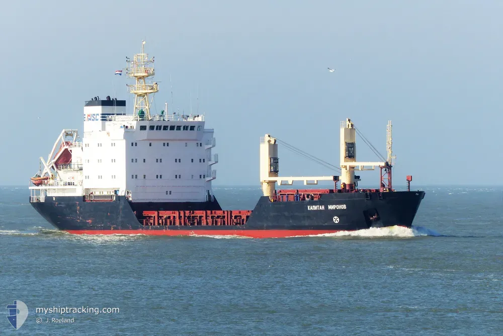 kapitan mironov (General Cargo Ship) - IMO 9077563, MMSI 273383610, Call Sign UBWN6 under the flag of Russia