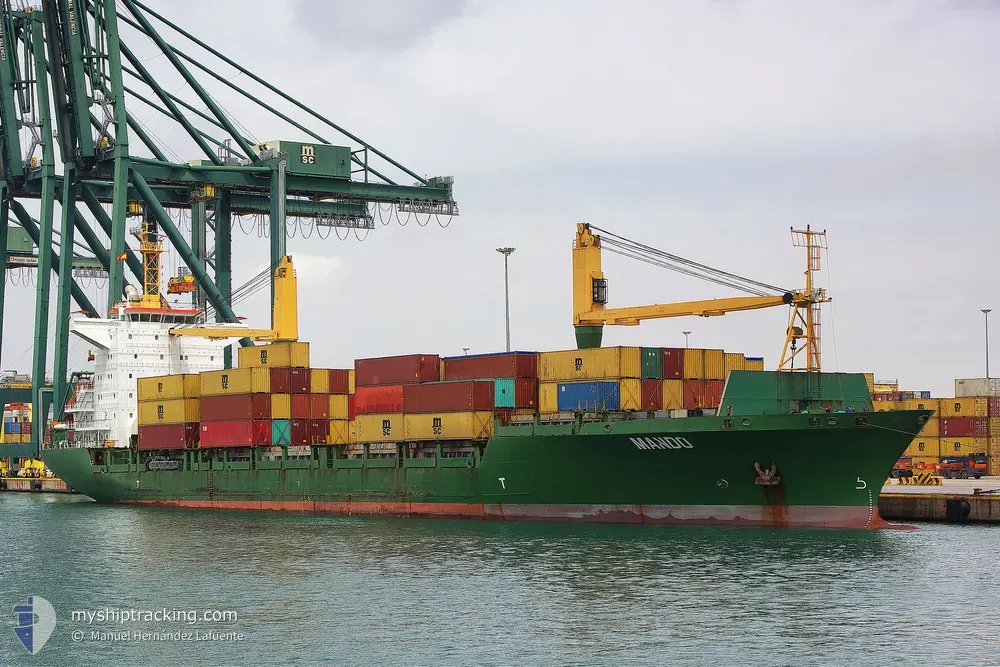 mando (Container Ship) - IMO 9175705, MMSI 304490000, Call Sign V2BC4 under the flag of Antigua & Barbuda