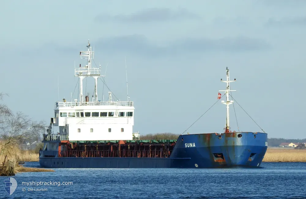 suna (General Cargo Ship) - IMO 9080986, MMSI 304957000, Call Sign V2QR5 under the flag of Antigua & Barbuda