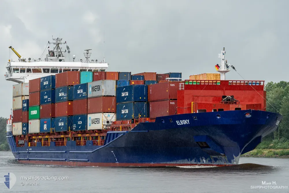 elbsky (Container Ship) - IMO 9412531, MMSI 305576000, Call Sign V2EV8 under the flag of Antigua & Barbuda