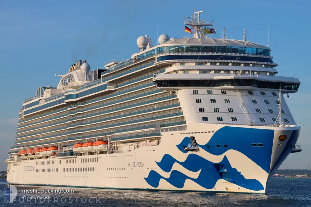 sky princess (Passenger (Cruise) Ship) - IMO 9802396, MMSI 310780000, Call Sign ZCEV9 under the flag of Bermuda