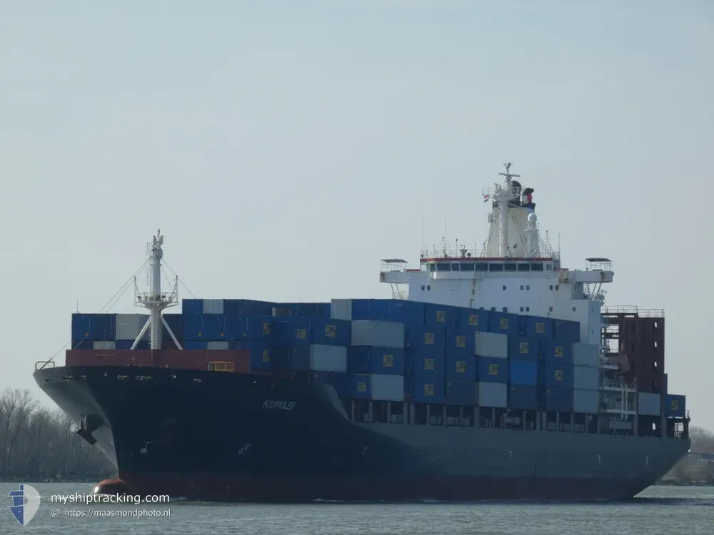 kumasi (Container Ship) - IMO 9220859, MMSI 311060500, Call Sign C6ZN5 under the flag of Bahamas