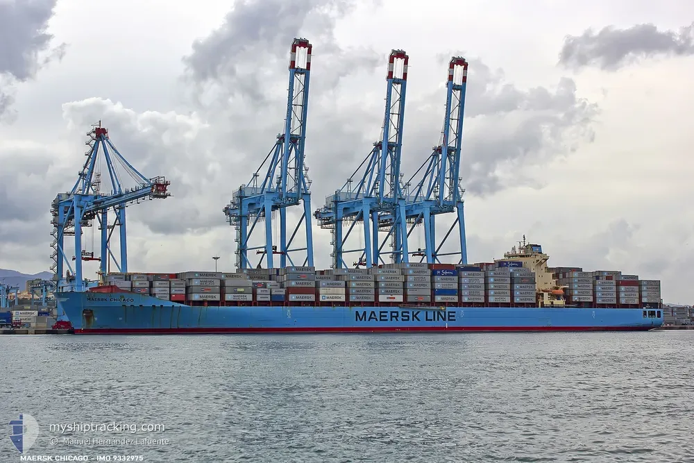 maersk chicago (Container Ship) - IMO 9332975, MMSI 338408000, Call Sign WMCS under the flag of USA