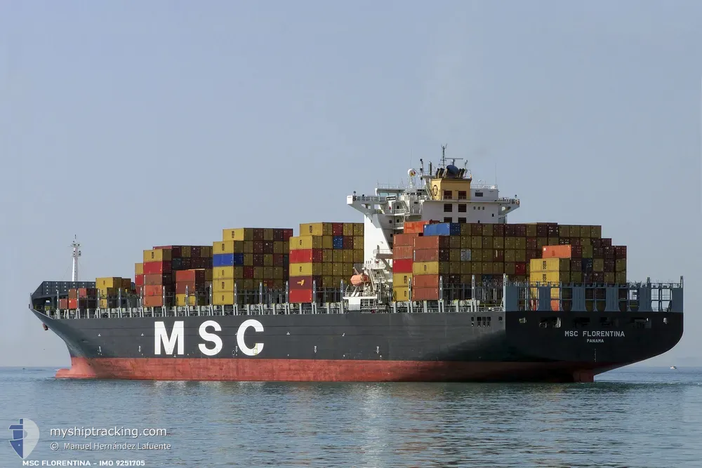 msc florentina (Container Ship) - IMO 9251705, MMSI 352870000, Call Sign HPFH under the flag of Panama