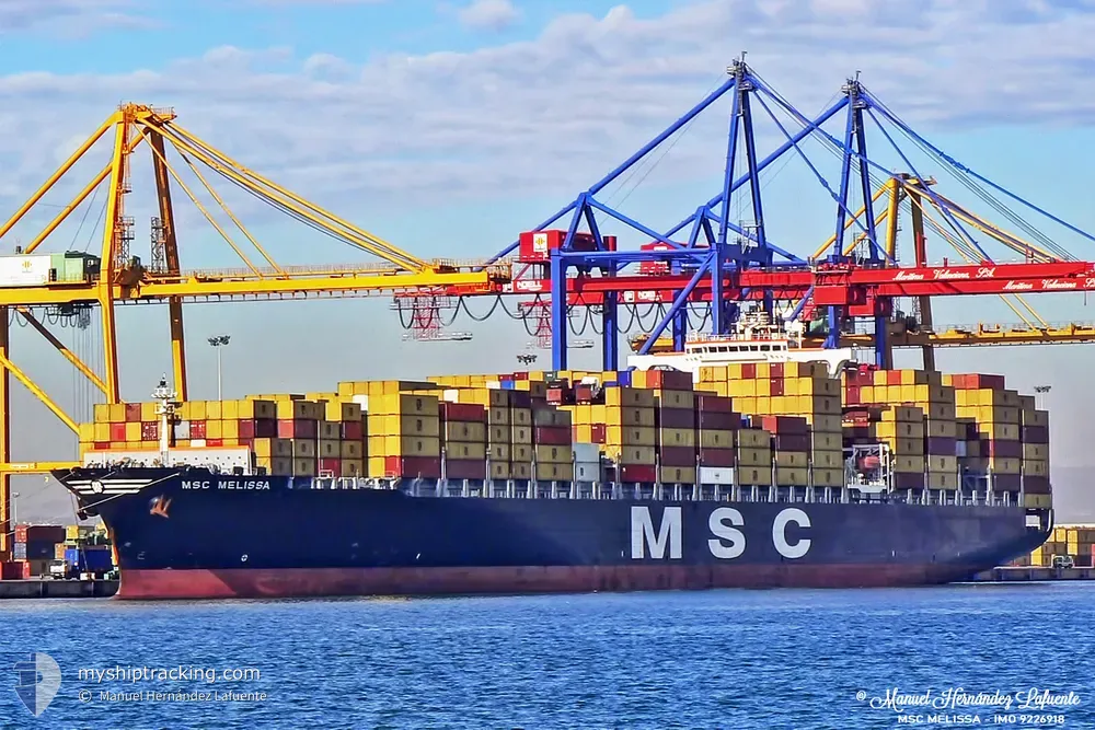 msc melissa (Container Ship) - IMO 9226918, MMSI 354340000, Call Sign H9VY under the flag of Panama