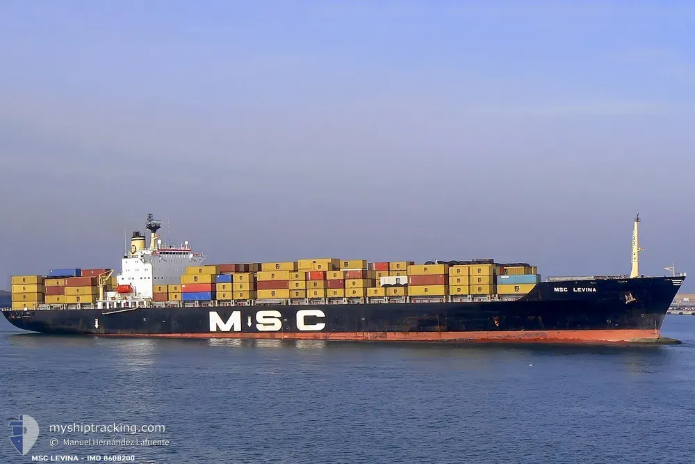 msc levina (Container Ship) - IMO 8608200, MMSI 355609000, Call Sign 3FJR8 under the flag of Panama