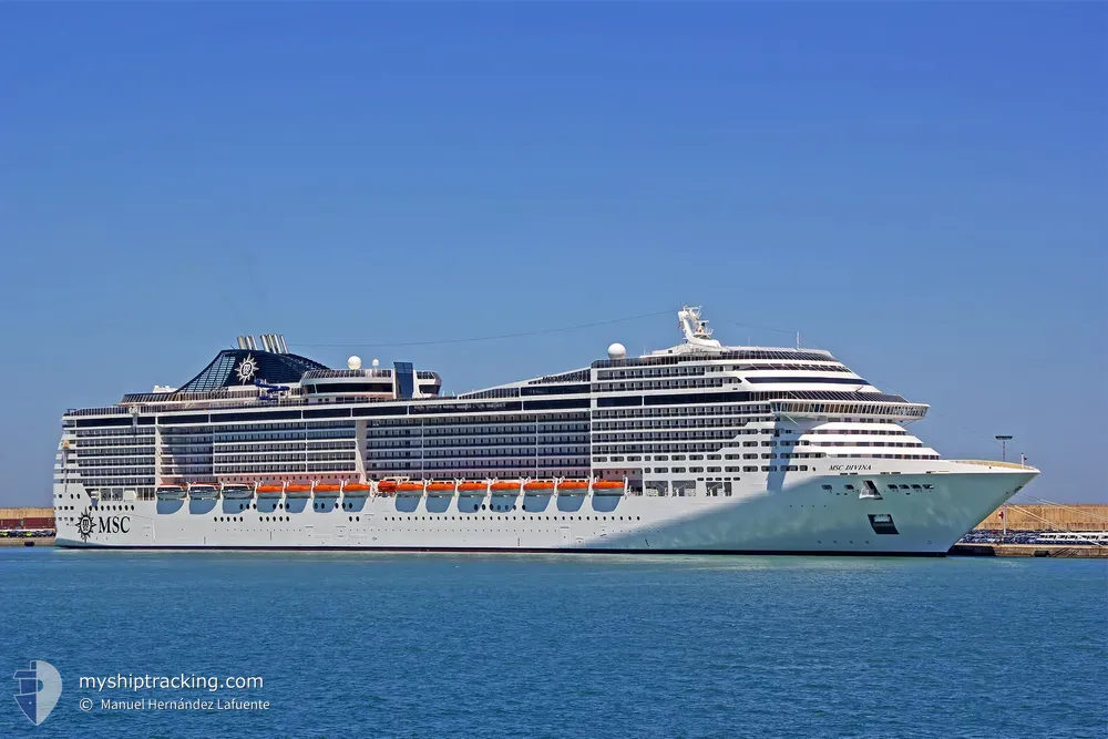 msc divina (Passenger (Cruise) Ship) - IMO 9585285, MMSI 373178000, Call Sign 3FFA5 under the flag of Panama