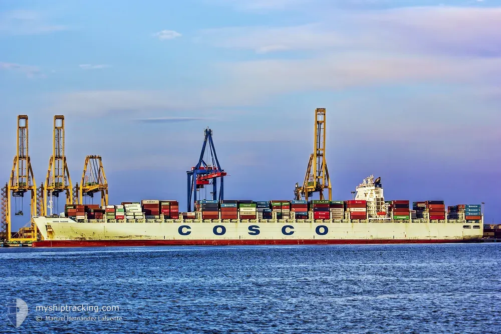 cosco taicang (Container Ship) - IMO 9355575, MMSI 477189300, Call Sign VREV9 under the flag of Hong Kong