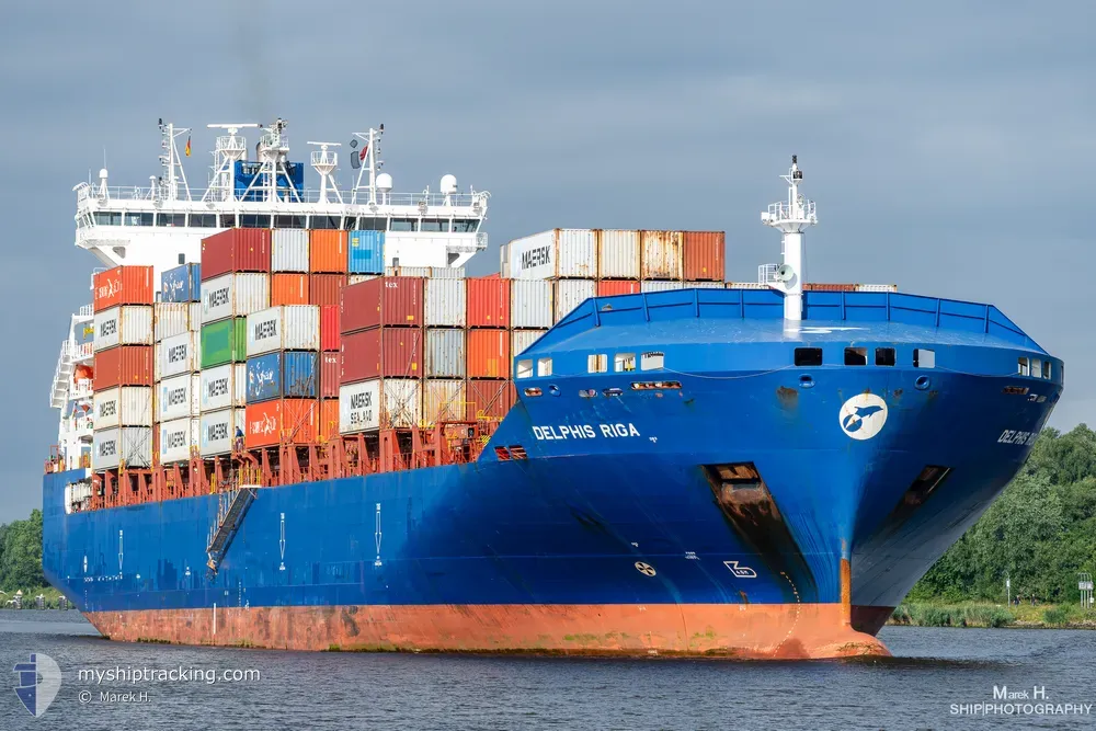 delphis riga (Container Ship) - IMO 9780665, MMSI 477234800, Call Sign VRQN8 under the flag of Hong Kong