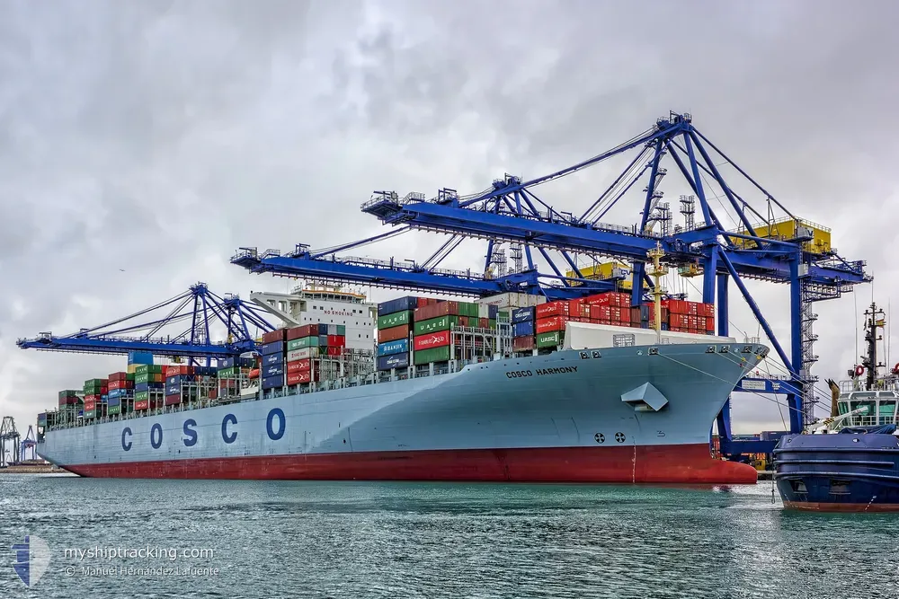cosco harmony (Container Ship) - IMO 9472177, MMSI 477397800, Call Sign VRJA4 under the flag of Hong Kong