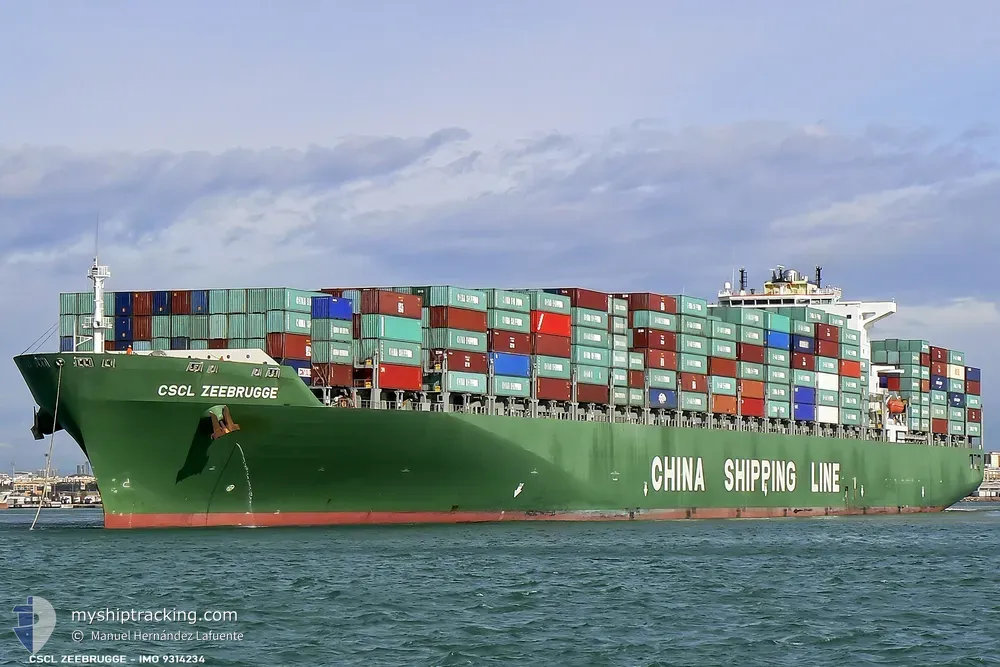 cscl zeebrugge (Container Ship) - IMO 9314234, MMSI 477690700, Call Sign VRCS2 under the flag of Hong Kong