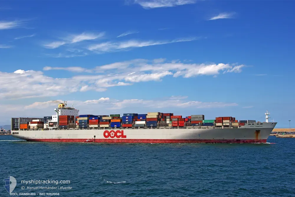 oocl hamburg 0 (Container Ship) - IMO 9252008, MMSI 477702000, Call Sign VRZK9 under the flag of Hong Kong