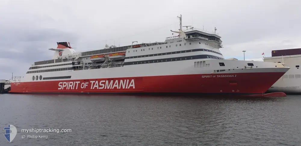 spirit of tasmania 1 (Passenger/Ro-Ro Cargo Ship) - IMO 9158446, MMSI 503432000, Call Sign VNGY under the flag of Australia