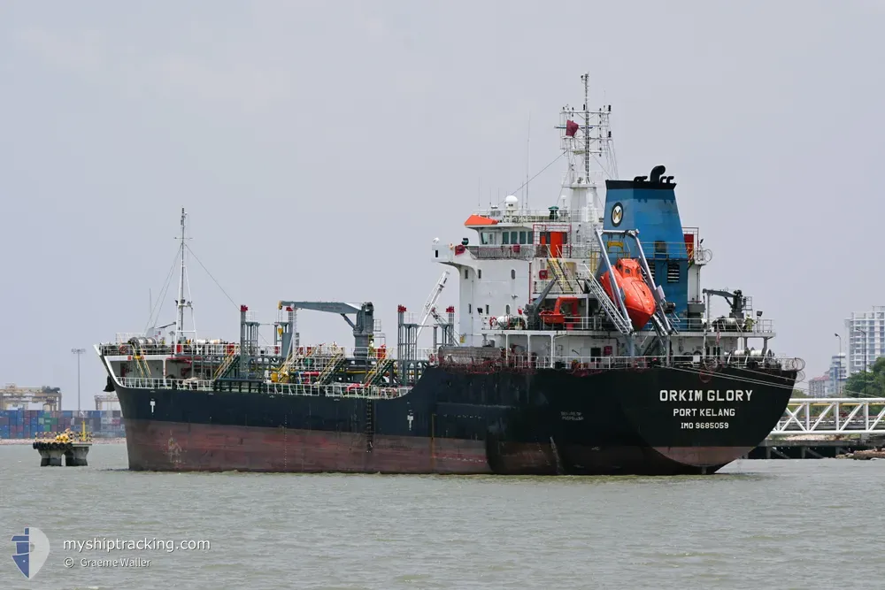 orkim glory (Oil Products Tanker) - IMO 9685059, MMSI 533130976, Call Sign 9MQG2 under the flag of Malaysia