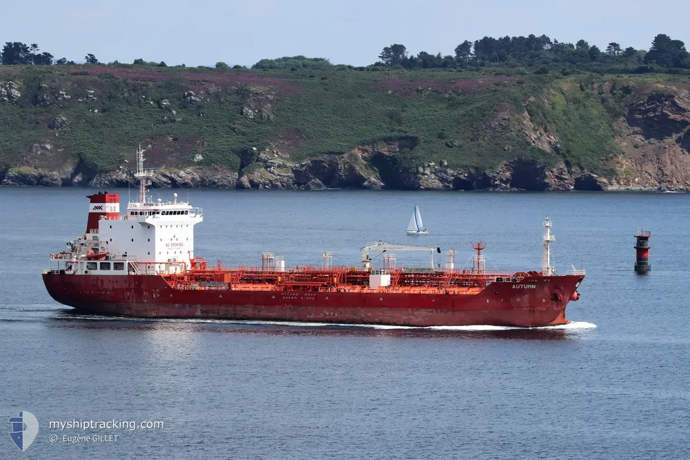autumn (Chemical/Oil Products Tanker) - IMO 9416795, MMSI 538003323, Call Sign V7QA6 under the flag of Marshall Islands