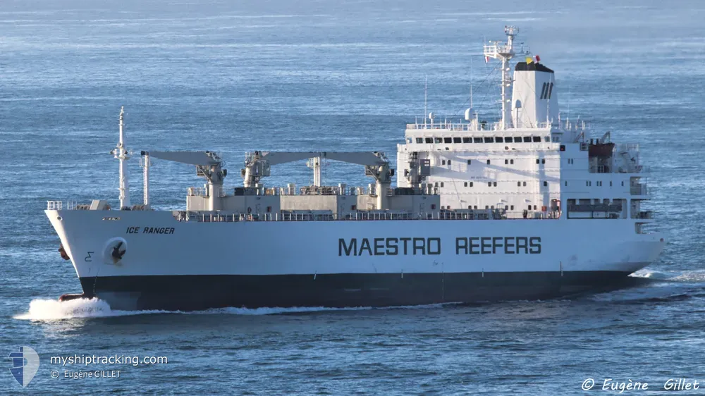 ice ranger (Refrigerated Cargo Ship) - IMO 8311132, MMSI 538004729, Call Sign V7YT5 under the flag of Marshall Islands