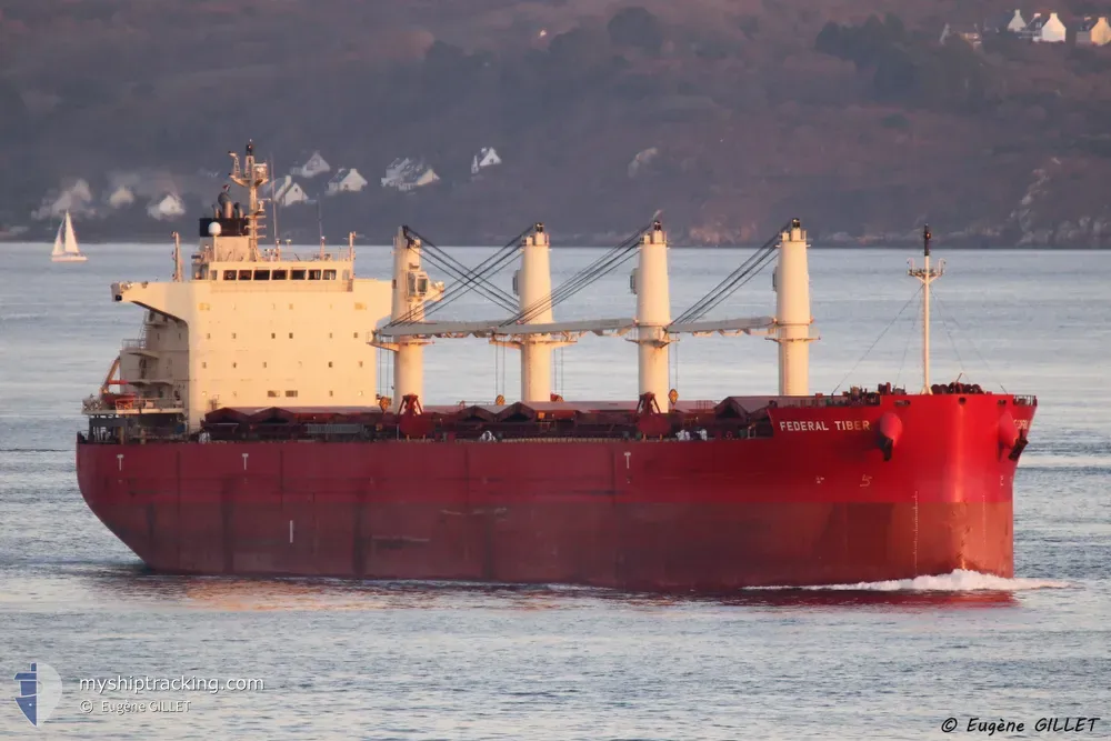 federal tiber (Bulk Carrier) - IMO 9644483, MMSI 538004747, Call Sign V7YW2 under the flag of Marshall Islands