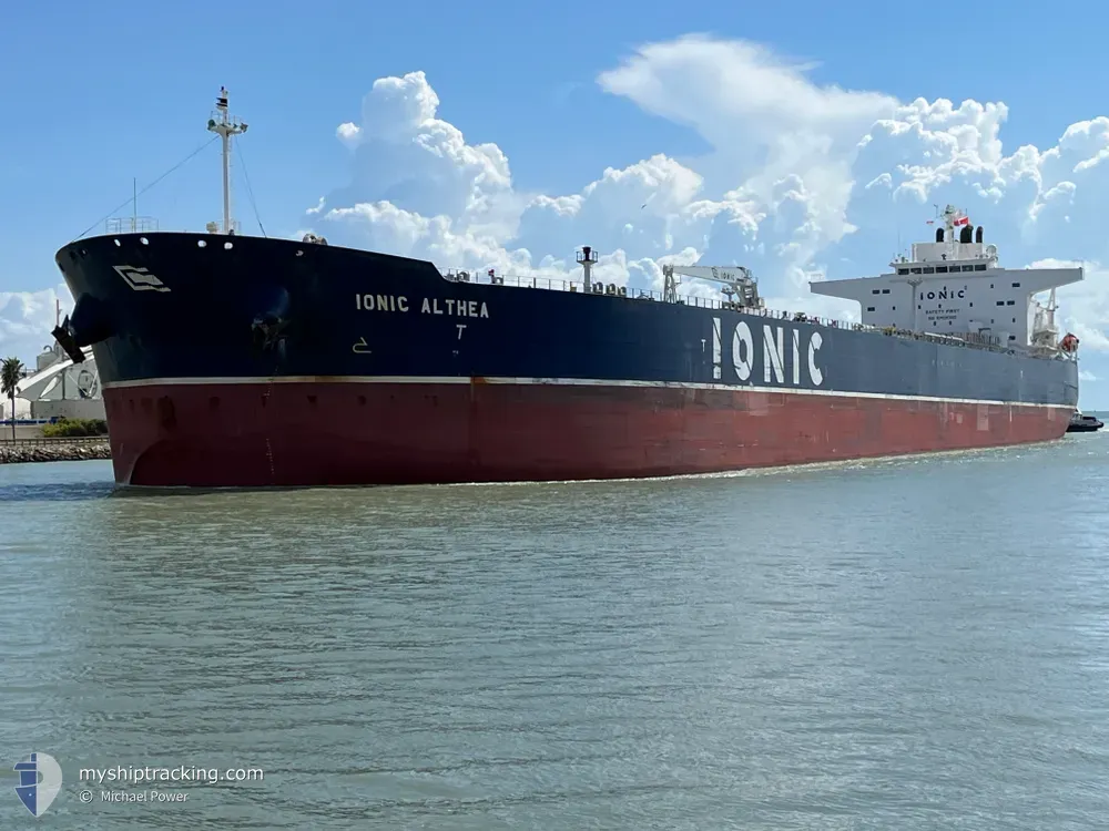 ionic althea (Crude Oil Tanker) - IMO 9728435, MMSI 538007953, Call Sign V7BT5 under the flag of Marshall Islands
