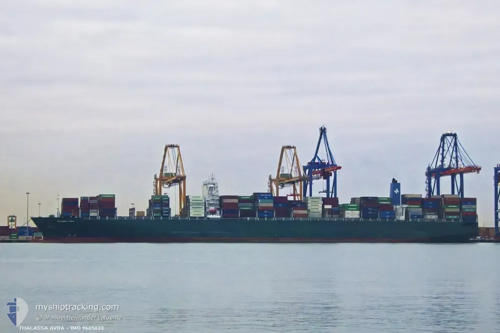 thalassa avra (Container Ship) - IMO 9665633, MMSI 564575000, Call Sign 9V2232 under the flag of Singapore