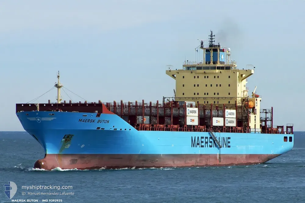 maersk buton (Container Ship) - IMO 9392925, MMSI 565971000, Call Sign 9V7498 under the flag of Singapore