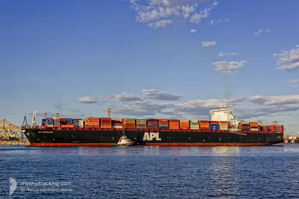 apl barcelona (Container Ship) - IMO 9462043, MMSI 566483000, Call Sign 9V9402 under the flag of Singapore