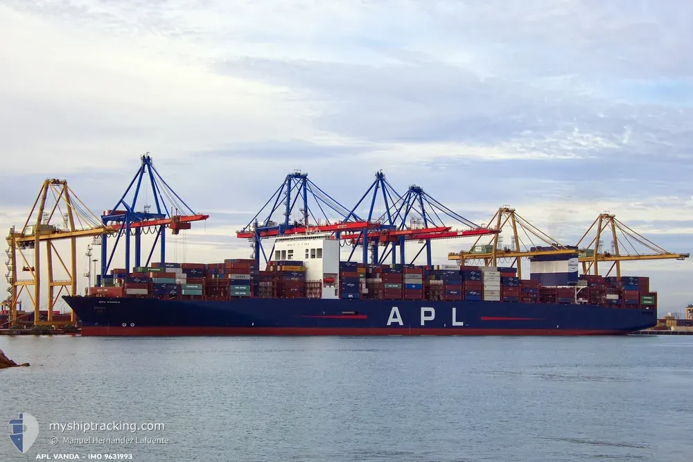 apl vanda (Container Ship) - IMO 9631993, MMSI 566954000, Call Sign S6LT8 under the flag of Singapore