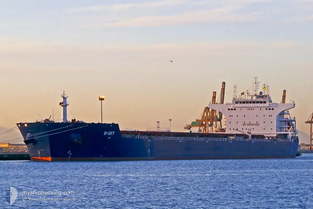 w-sky (Bulk Carrier) - IMO 9476666, MMSI 636014568, Call Sign A8UX6 under the flag of Liberia