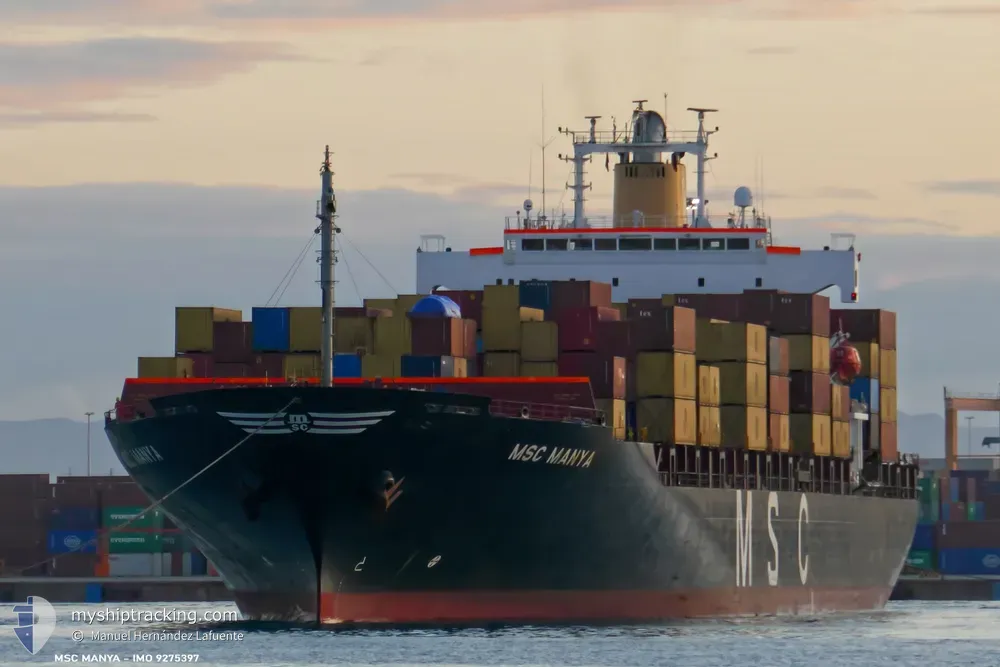 msc manya (Container Ship) - IMO 9275397, MMSI 636015233, Call Sign A8ZK7 under the flag of Liberia