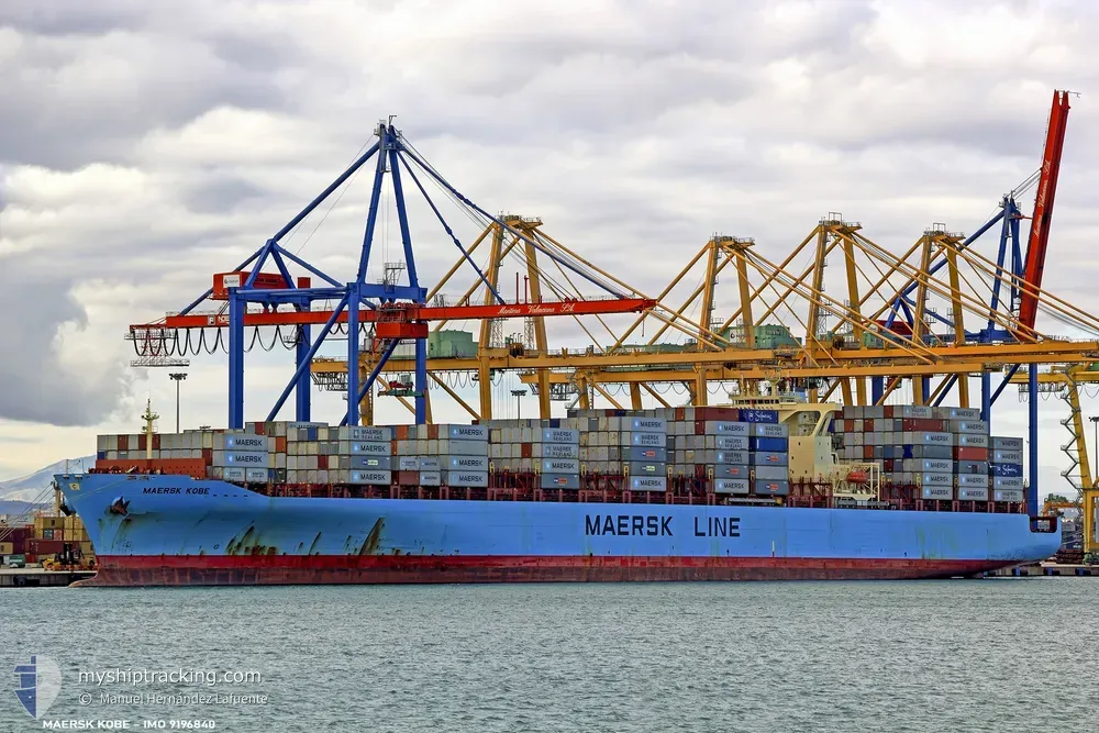 kobe (Container Ship) - IMO 9196840, MMSI 636019355, Call Sign D5UC8 under the flag of Liberia