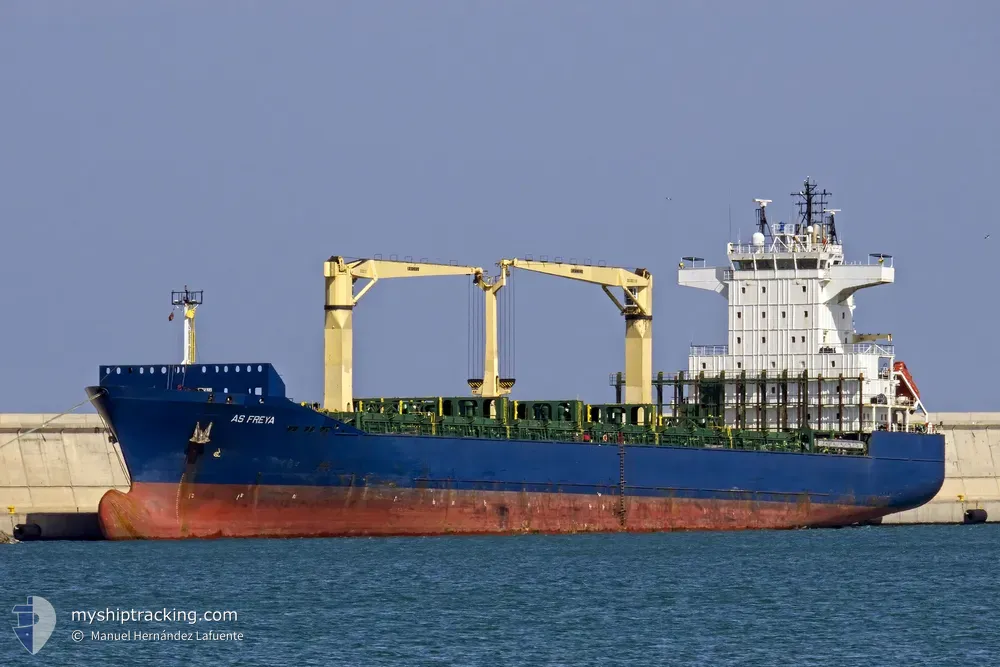 as freya (Container Ship) - IMO 9292436, MMSI 636092837, Call Sign D5QK3 under the flag of Liberia